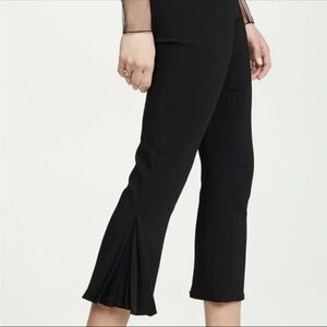 NWT Cushnie High Waisted Cropped Fitted Pants with Pleats ankle SIZE 8‎ black